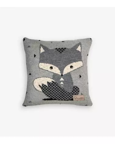 Knitted fox pillow