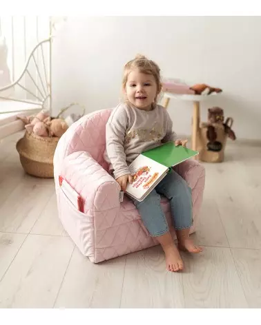 Velvet Kids Baby Pillow Armchair Pink V101