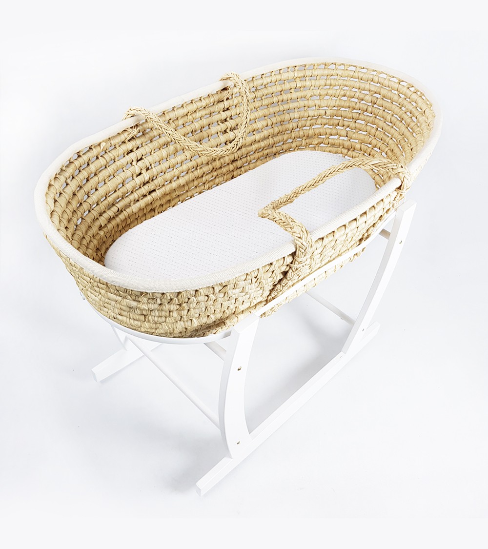 Moses basket with mattress and rocker stand