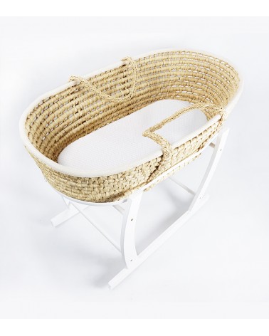 Moses basket with mattress and rocker stand