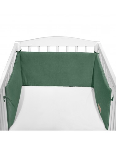 Ochraniacz do łóżeczka welurowy CC4 zieleń