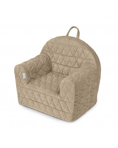 Velvet Kids Baby Pillow Armchair Retro Beige V113