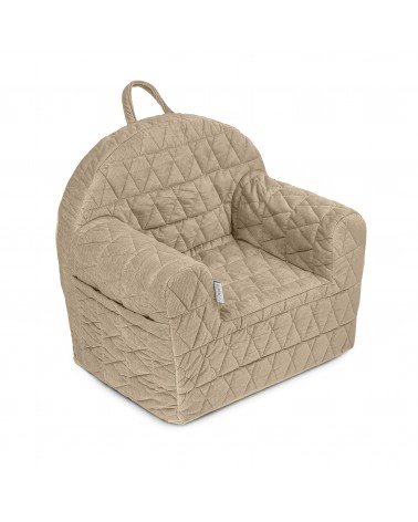 Velvet Kids Baby Pillow Armchair Retro Beige V113